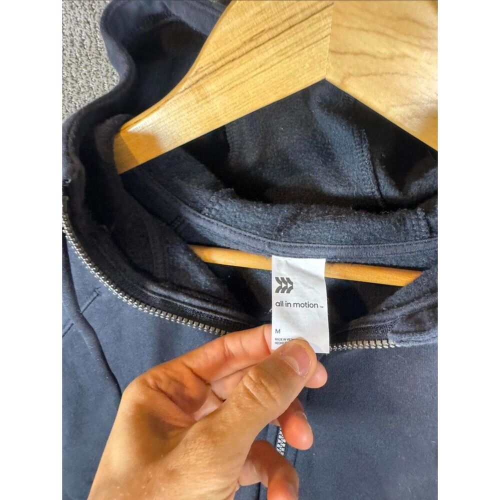 All in Motion Black Cropped Full Zip Hoodie Size M